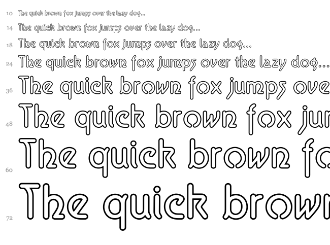 Aerolite font waterfall